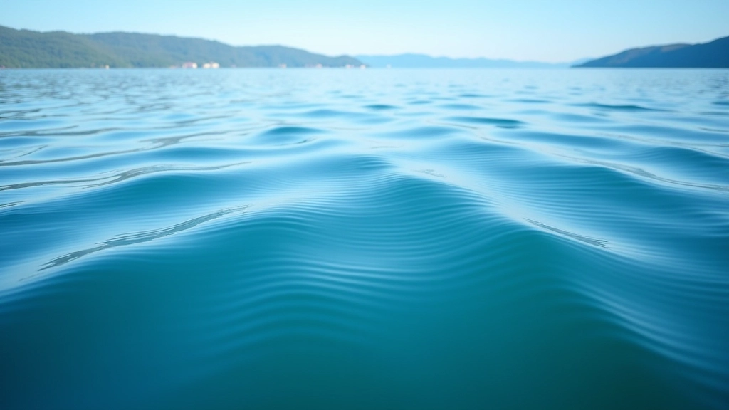 Water surface showing wind ripples and patterns creating texture across Lipno Lake